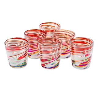 Novica Handmade Handblown Recycled Rock Glasses (Set Of 6) - Bed Bath ...