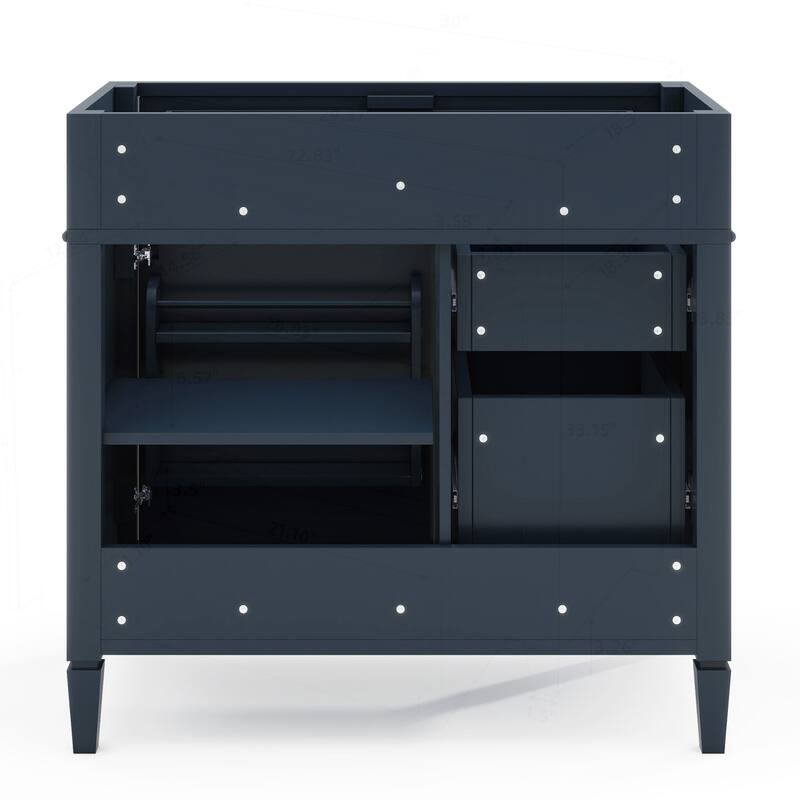 Modern Bathroom Vanity with Multiple Drawers