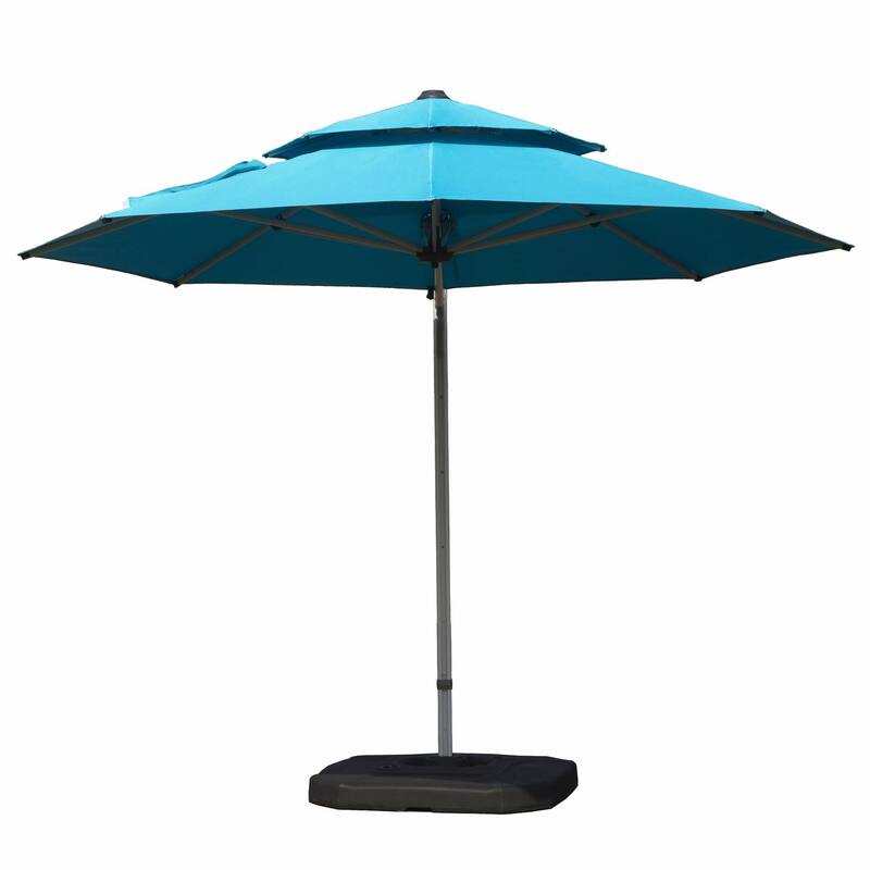 Aluminum Patio Umbrella - 360° Rotation, Hydraulic Lift