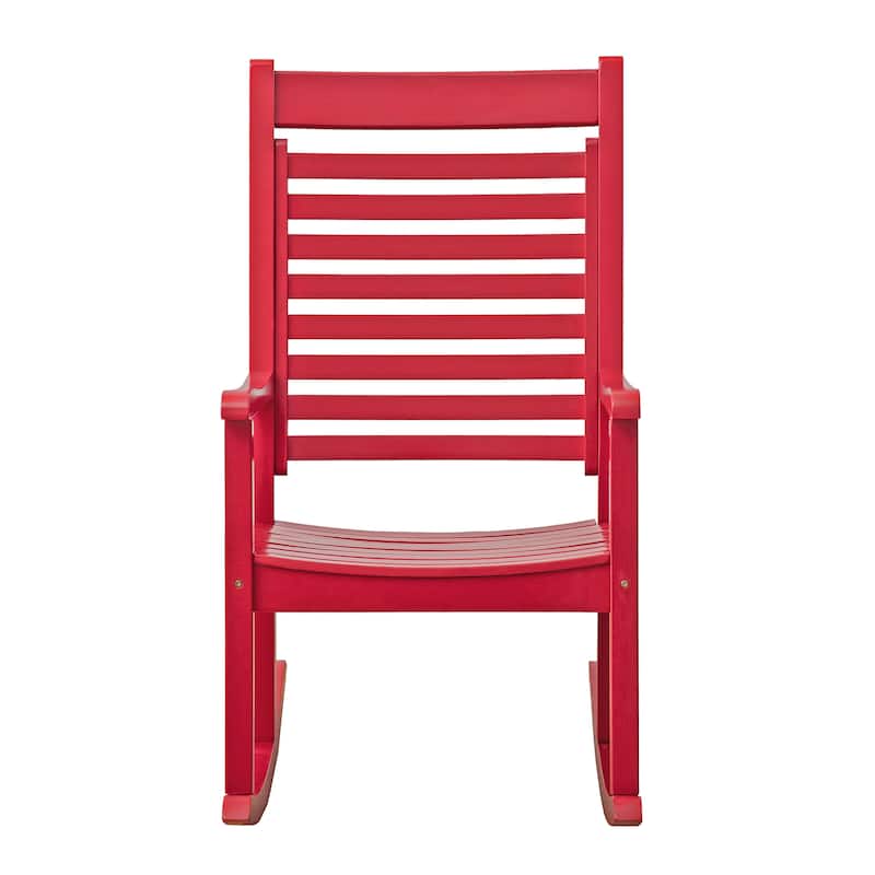 Elemental Modern Oversize Wood Outdoor Patio Rocking Chair