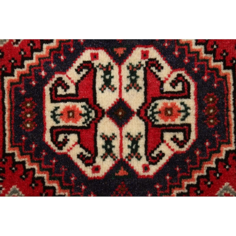 Vegetable Dye Tribal Abadeh Persian Area Rug Hand-knotted Wool Carpet - 3'4" x 5'0"