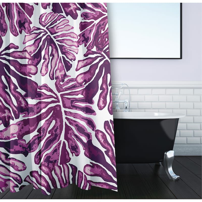 Palm Leaves, Floral Print Shower Curtain