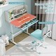 preview thumbnail 2 of 1, Gymax Kids Desk & Chair Set Height Adjustable Children School Study