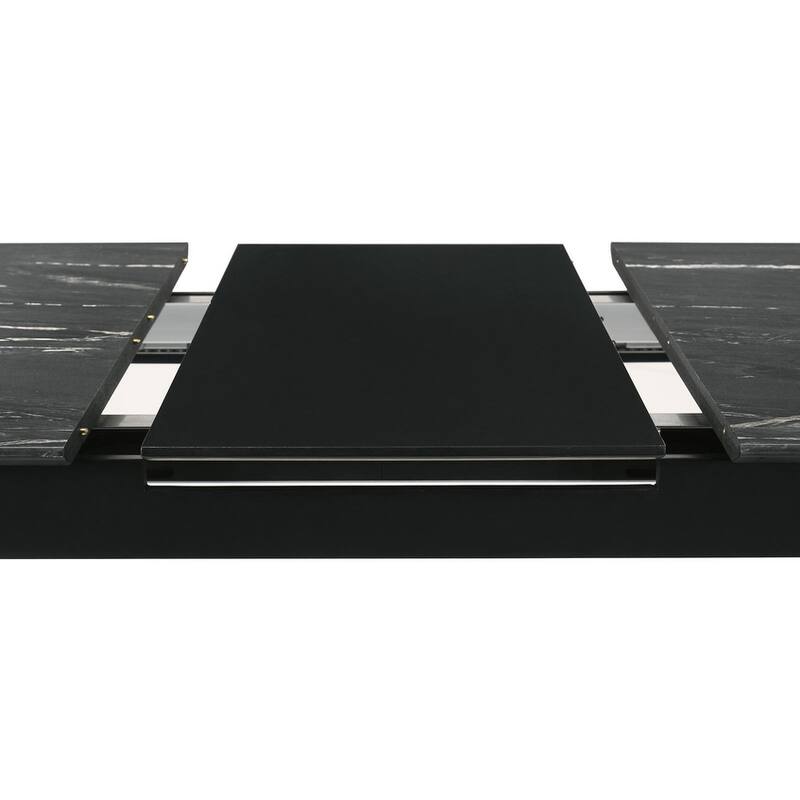 Bellingham Black Dining Table with Self-Storing Extension Leaf