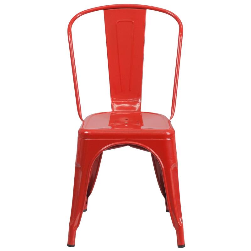 Metal Indoor/ Outdoor Stackable Bistro Chair (Set of 4)
