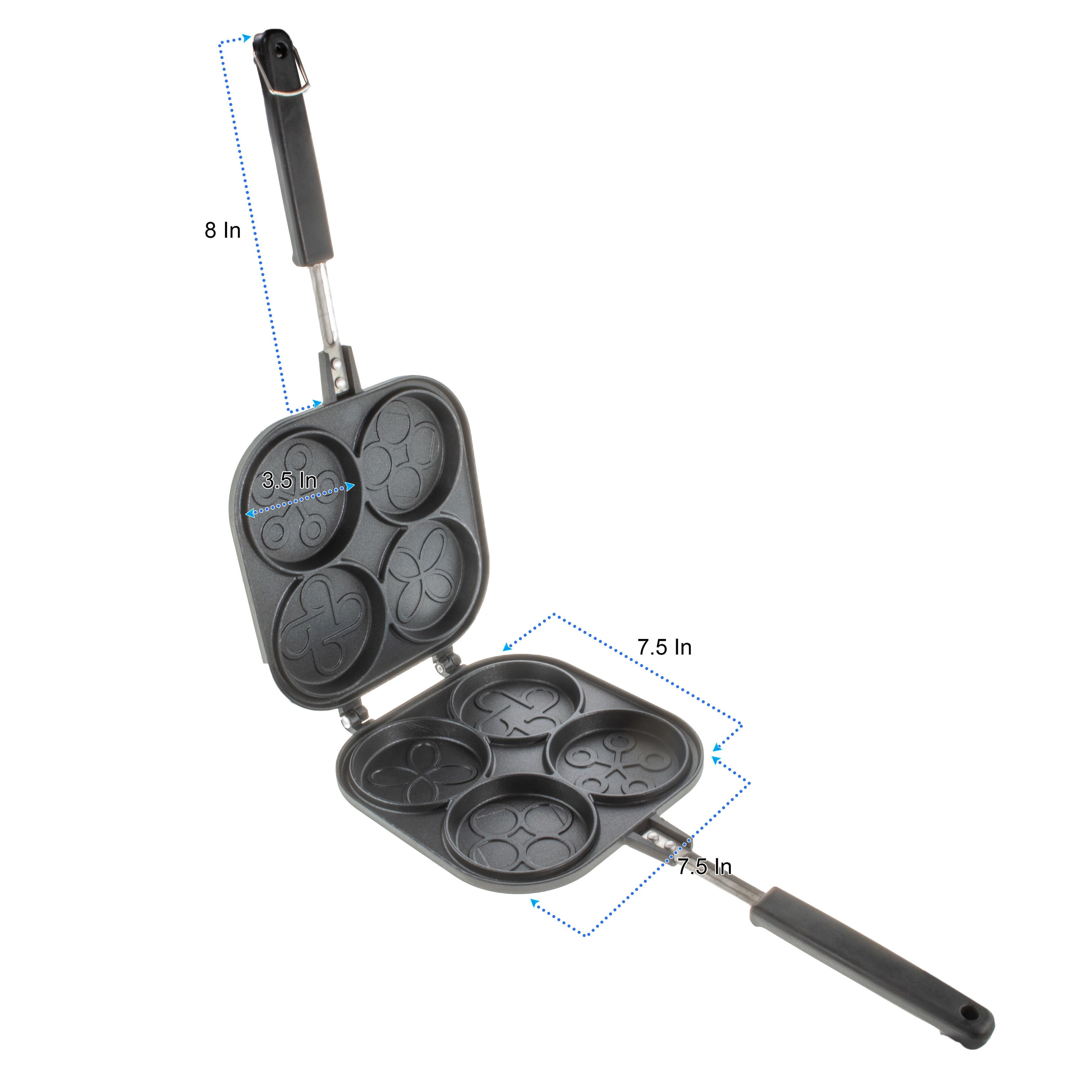 Perfect Small Bake Serve Double Sided Pan 4 Decorative Designs