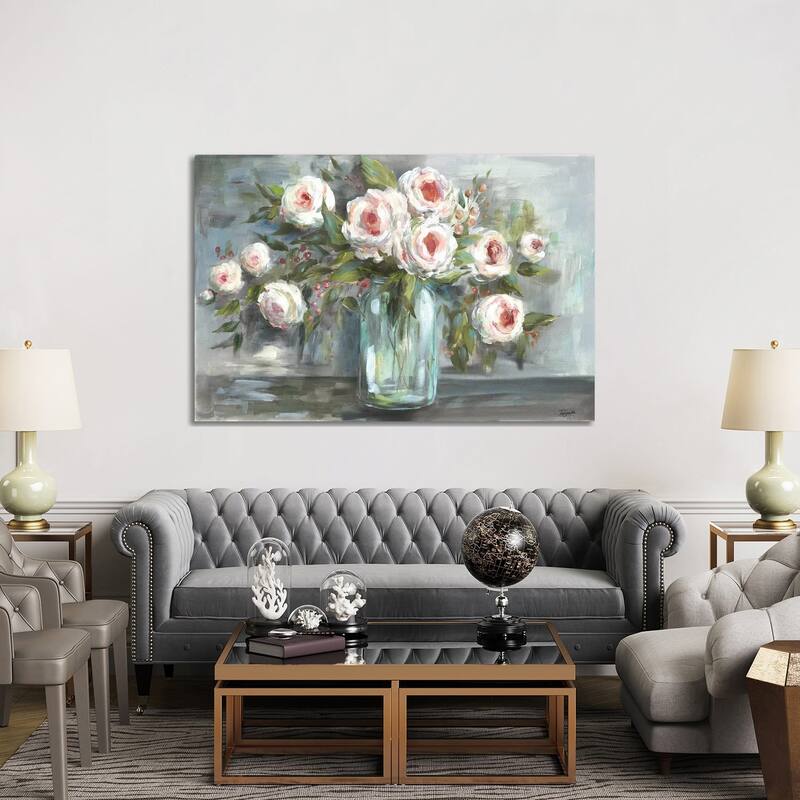 iCanvas "Pink Blooms Still Life Landscape" by Tre Sorelle Studios Canvas Print