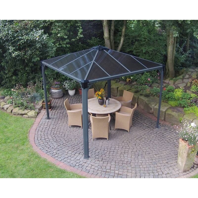 Palermo 10 ft. x 10 ft. Gray/Bronze Outdoor Gazebo