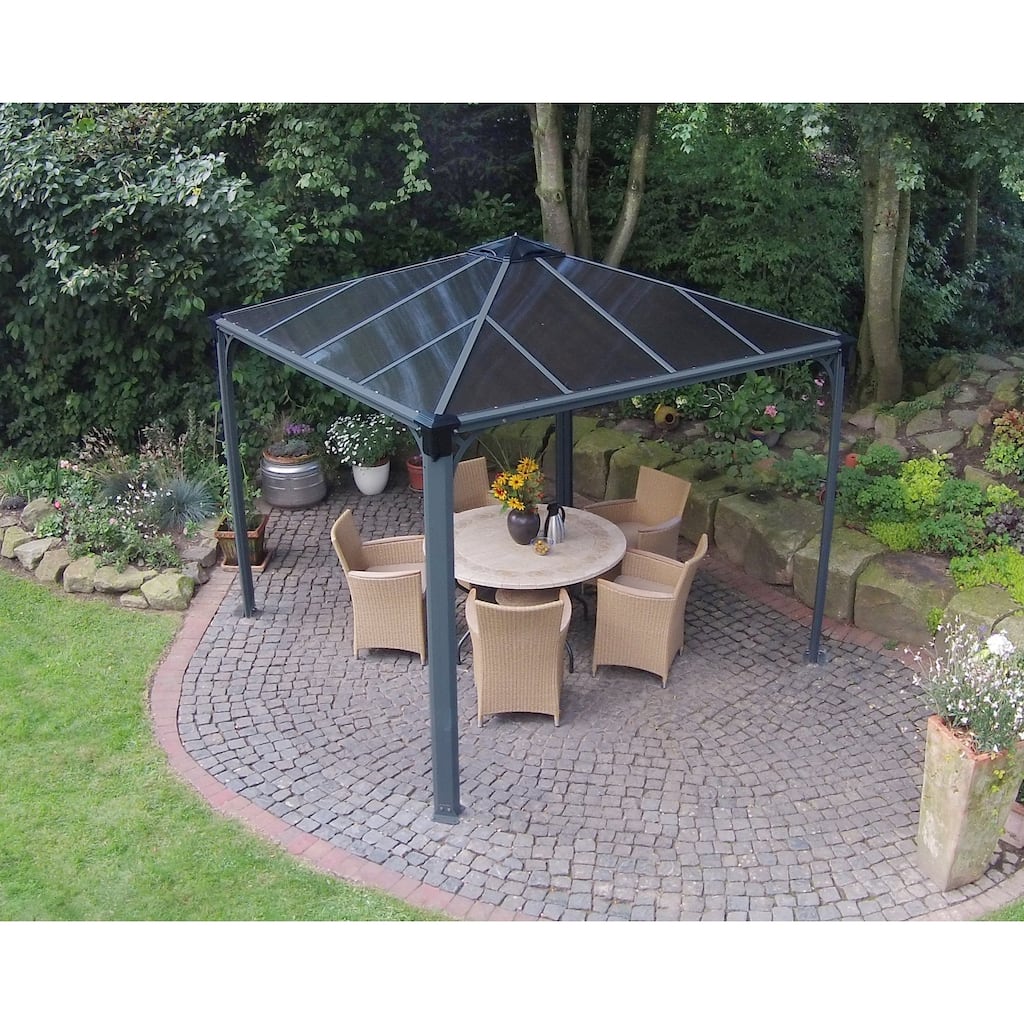Palermo 10 ft. x 10 ft. Gray/Bronze Outdoor Gazebo