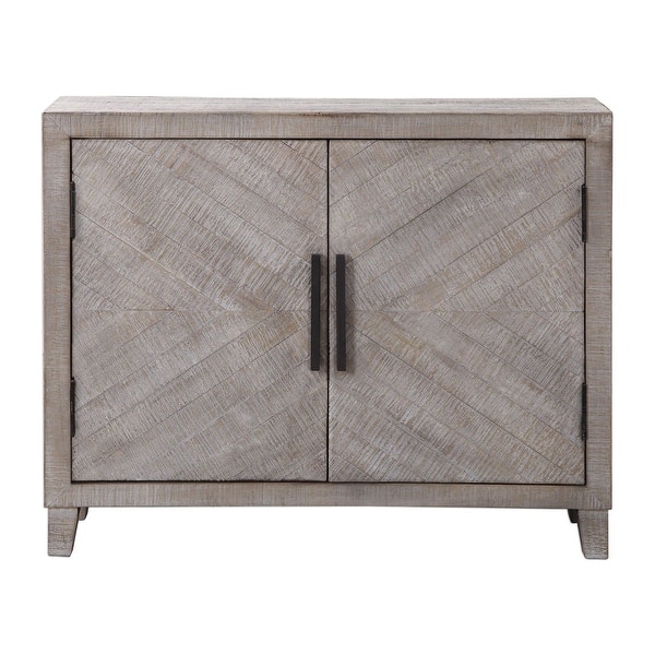 slide 2 of 5, Uttermost Adalind 40" Wide Contemporary Fir Wood Accent Cabinet with White Washed Glaze