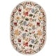 preview thumbnail 43 of 74, SAFAVIEH Handmade Chelsea Rubi French Country Floral Wool Rug 4'6" x 6'6" Oval - Ivory