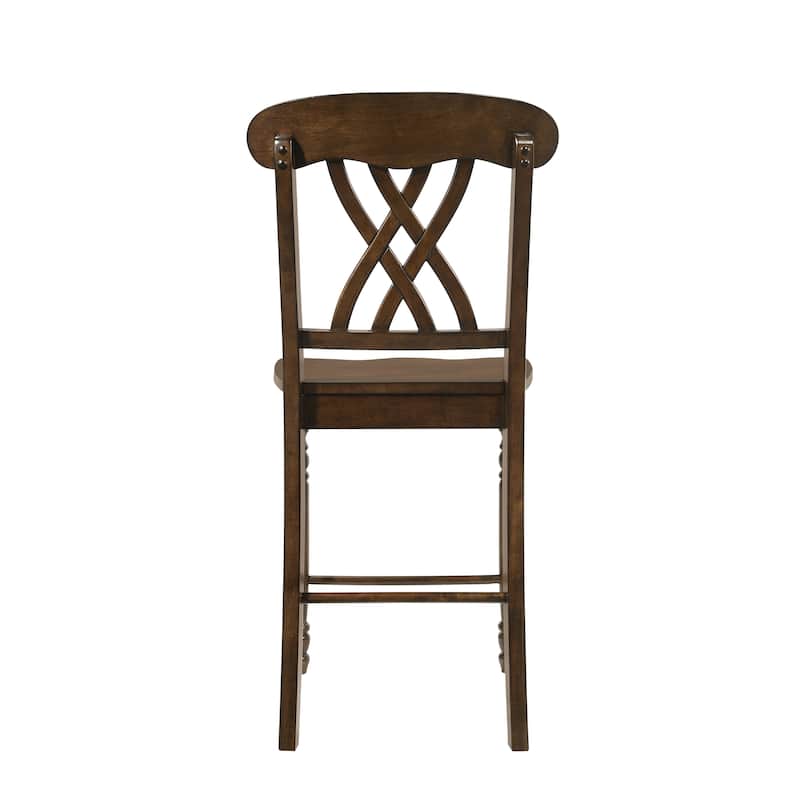 Dylan Walnut Finish Counter Height Chair (Set of 2)