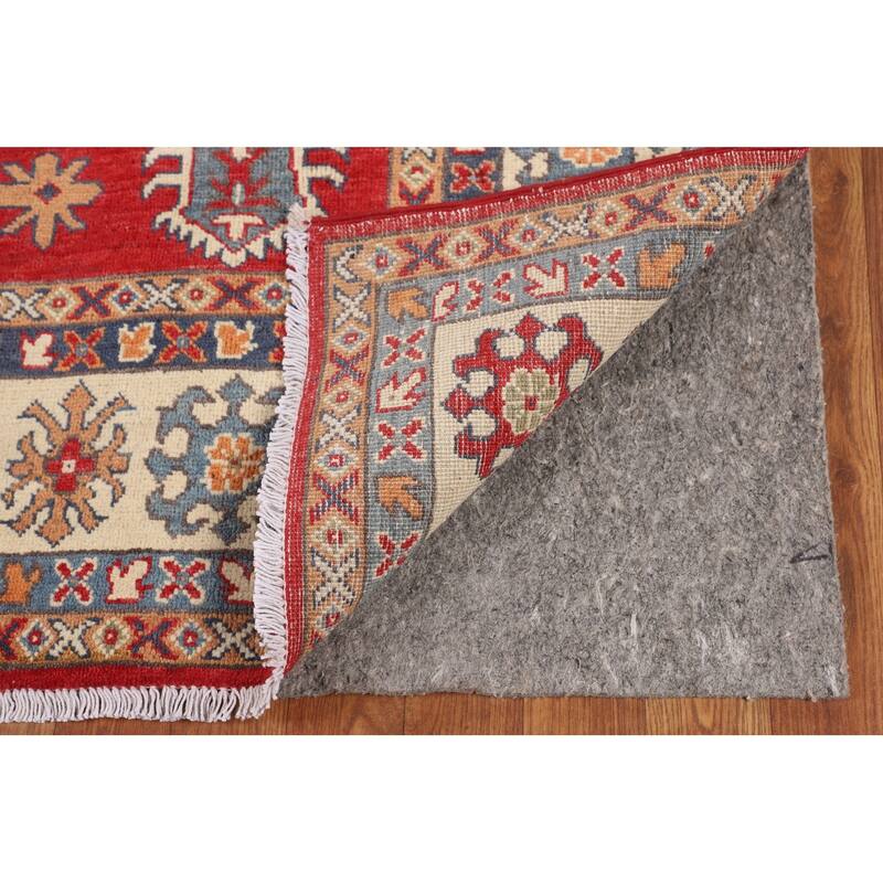 Red Kazak Oriental Area Rug Handmade Traditional Bedroom Wool Carpet - 6'6" x 9'9"