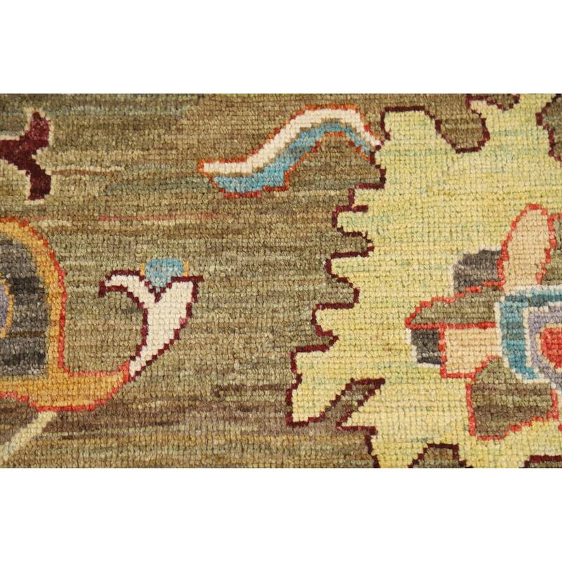 Hand Knotted Oriental 100% Wool Carpet Transitional All-Over Greys & Charcoal Oushak Area Rug - 10' 0'' X 8' 0''