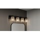 preview thumbnail 7 of 5, Gray 4-Light Matte Black Bath Light