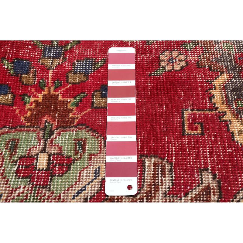 ECARPETGALLERY Hand-knotted Antalya Vintage Red Wool Rug - 9'6 x 12'8