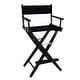 preview thumbnail 8 of 18, American Trails Extra-Wide 30-inch Premium American Oak Bar-Height Directors Chair black frame/ navy canvas
