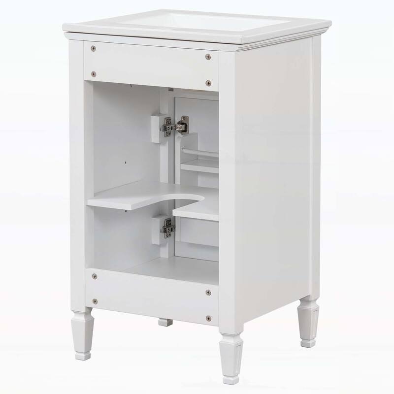 20-Inch Bathroom Vanity with Sink,Wood Legs