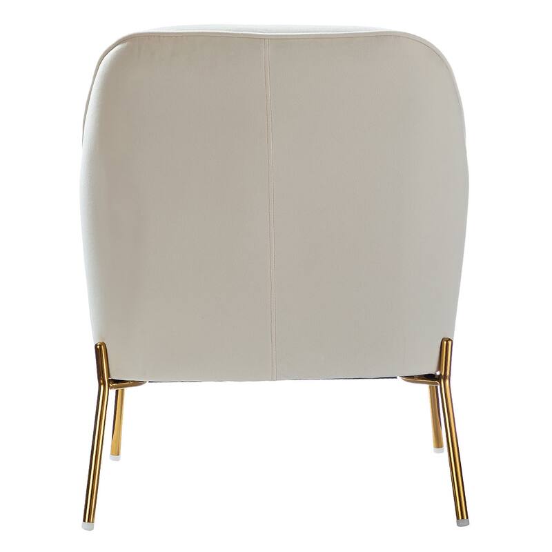 Barbara Modern Velvet Accent Chair for Bedroom with Metal Legs by HULALA HOME