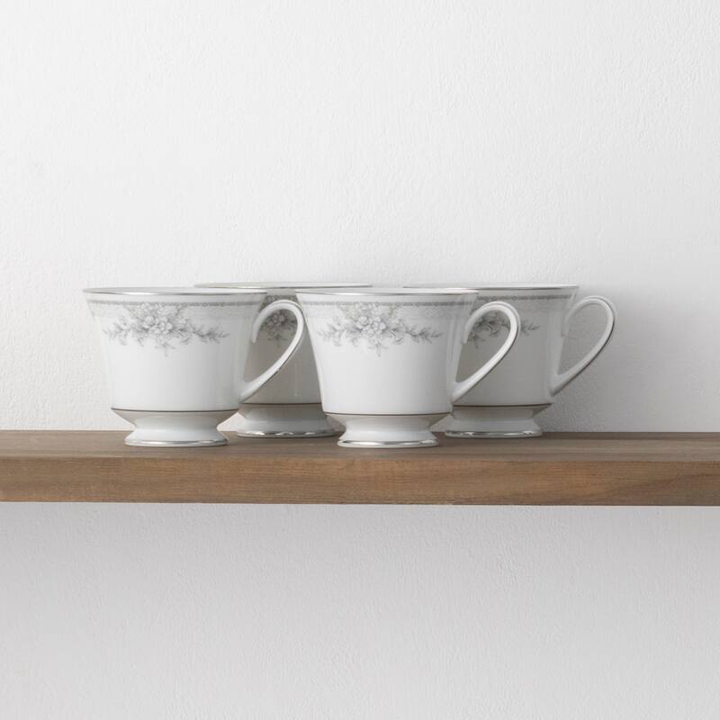 Noritake Sweet Leilani Set Of 4 Teacups, 8 oz.