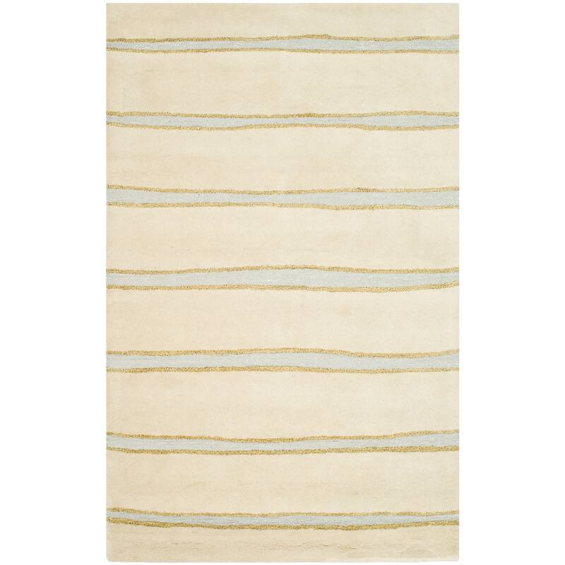 Martha Stewart by SAFAVIEH Chalk Stripe Wool/ Viscose Rug