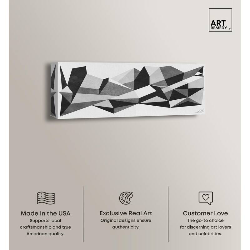 Geometric Panoramic Canvas by Art Remedy, Gallery Wrapped