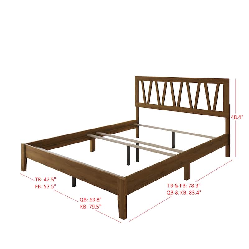 Clayfell Gadsden Solid Wood Panel Bed