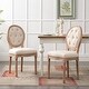 preview thumbnail 1 of 38, 2pc Oval Side Chairs with Round Hollow Back & Solid Wood Legs