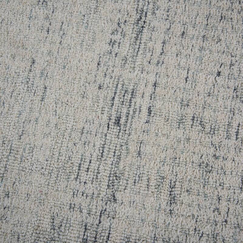 Alora Decor Maude Hand-Tufted Solid Tone on Tone Ivory and Blue Area Rug