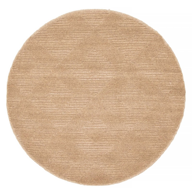Kashkuli Gabbeh Tan Rug 3'10" x 3'11" - 3'10 x 3'11 - Tan - 3'10 x 3'11