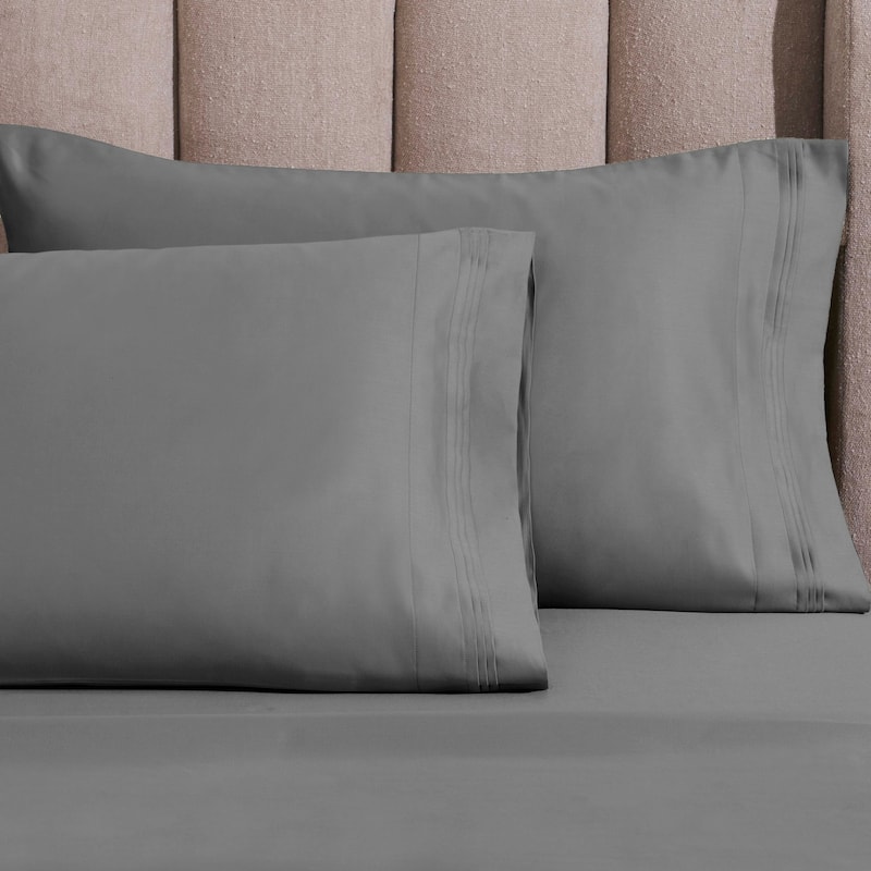 Superior Egyptian Cotton 1500 Thread Count Pillowcase - (Set of 2) - King - Grey