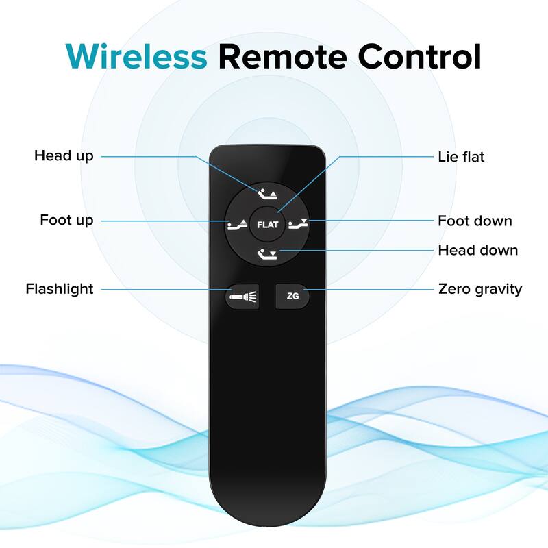 Split King Adjustable Bed Base - Motorized Head & Foot Incline, Zero-Gravity, Wireless Remote