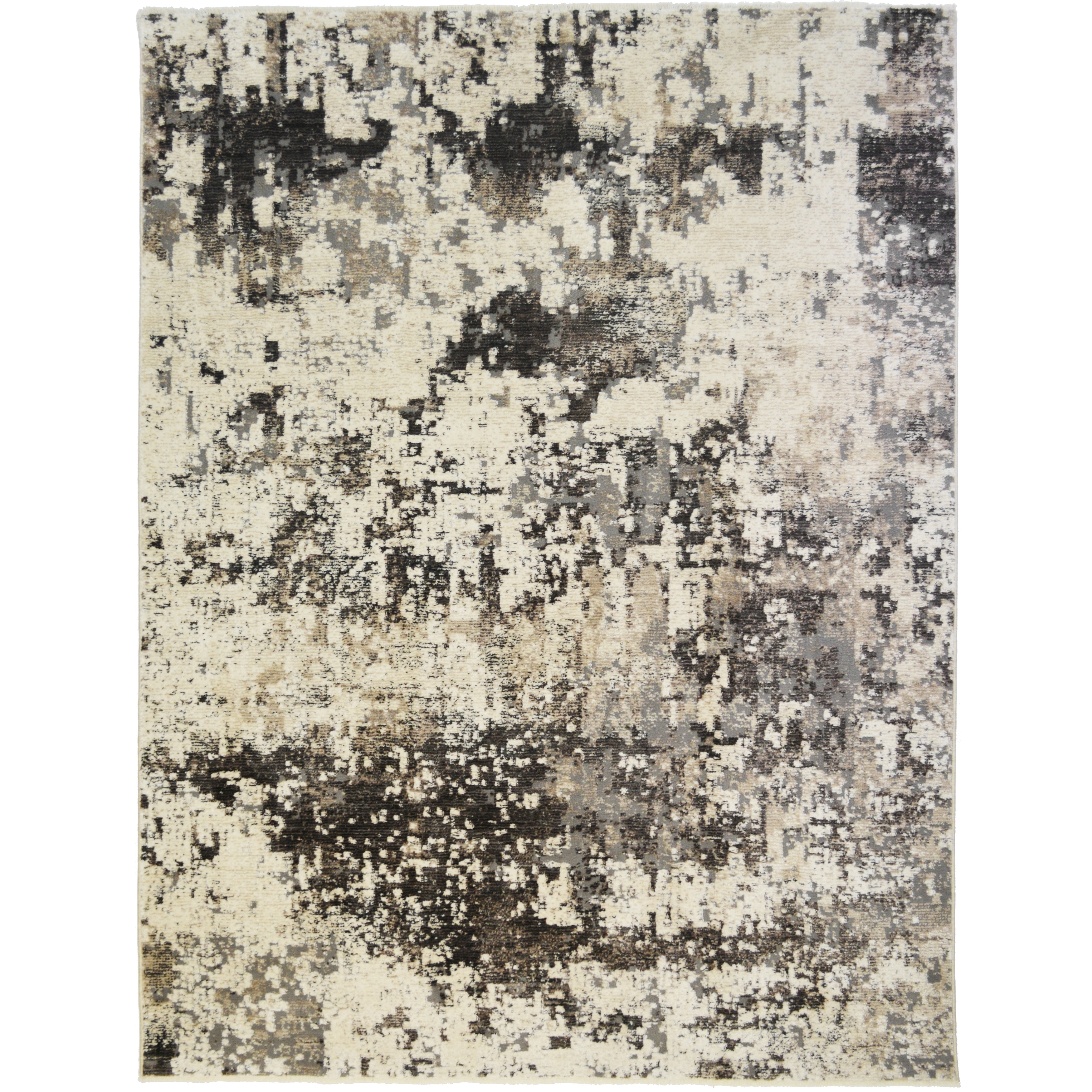Oxford Bangor Black Contemporay Abstract Rug