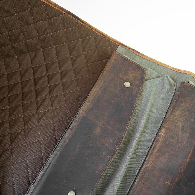 Outdoor Leisure Products Model CT10007 Canvas and Leather Shotgun / Rifle Rollup Cleaning Mat