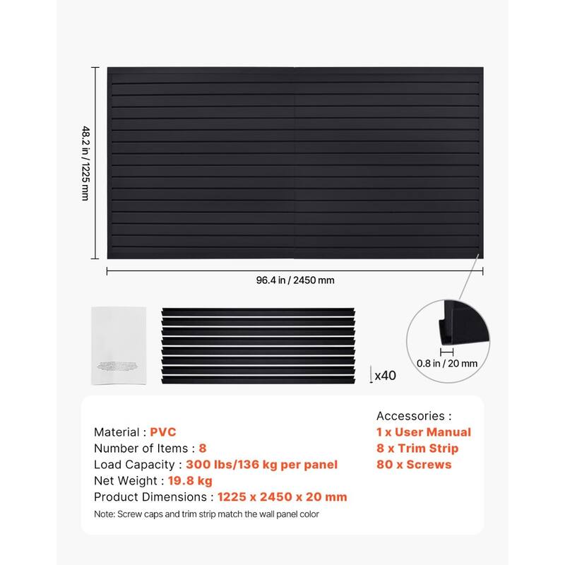 PVC Garage Slat Wall Panel with Modular Design and Suitable for Both Indoor and Outdoor Use