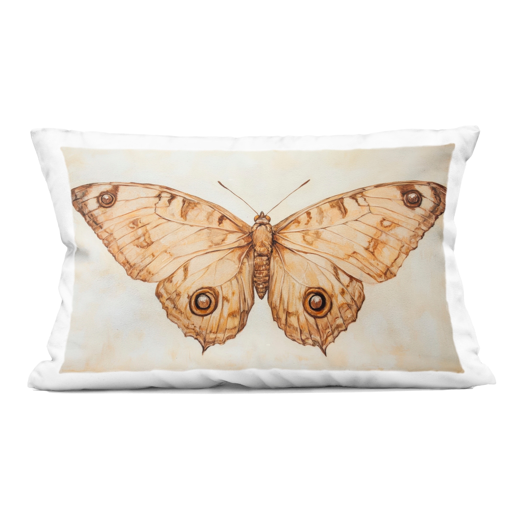 Stupell Sepia Moth Vintage Illustration Decorative Printed Throw Pillow Design by Petal Prints Design