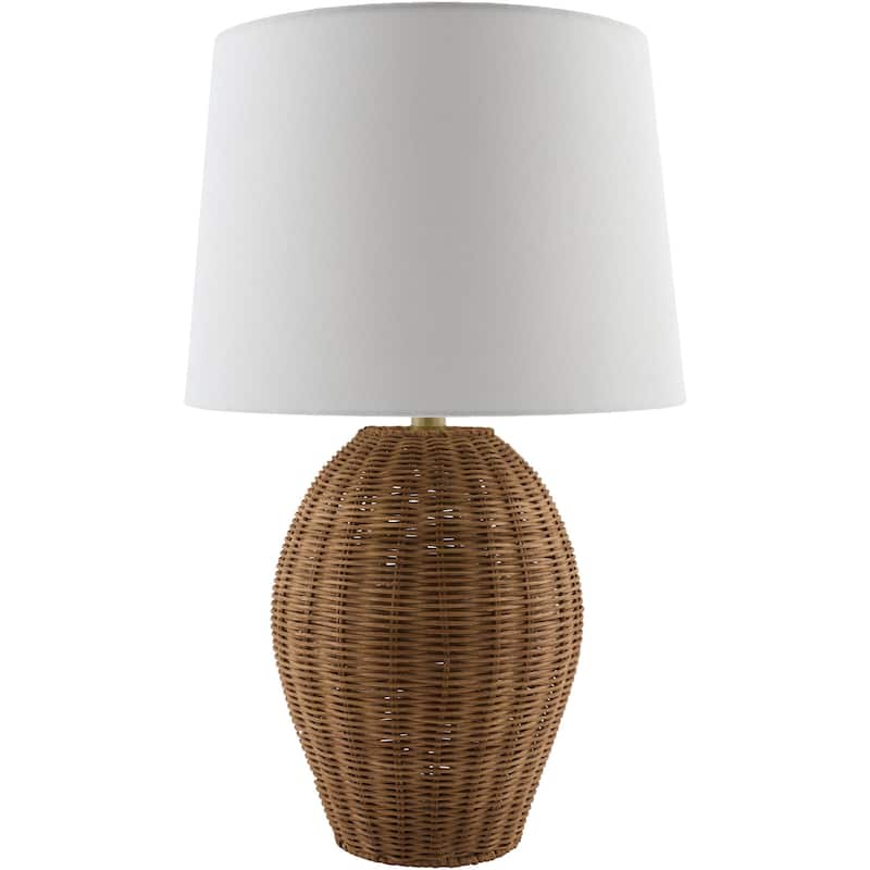 Livabliss Jacaranda Global Accent Floor Lamp - 24"H x 14"W x 14"D - Dark Brown