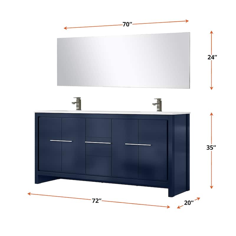 Lafarre Bath Vanity with Quartz Top, Sink, Mirror and Chrome Faucet