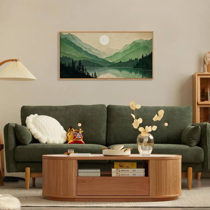 Sun Forests Wall Decor, Green Scenery Wall Painting