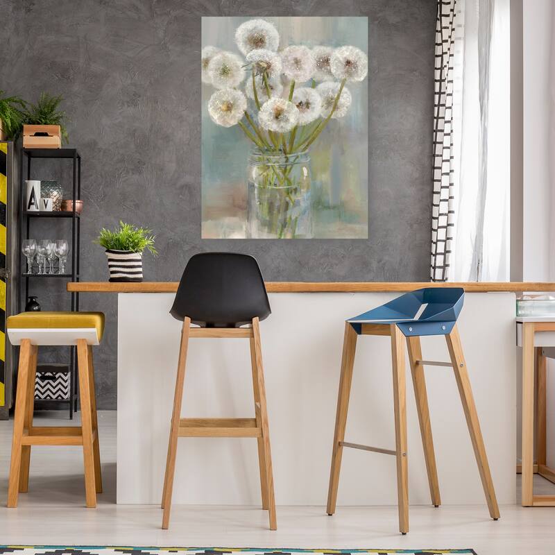 Mason Jar Wishes II By Studio Arts Canvas Art Print