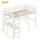 preview thumbnail 8 of 11, White Twin Size Wood Loft Bed with Desk and Shelves