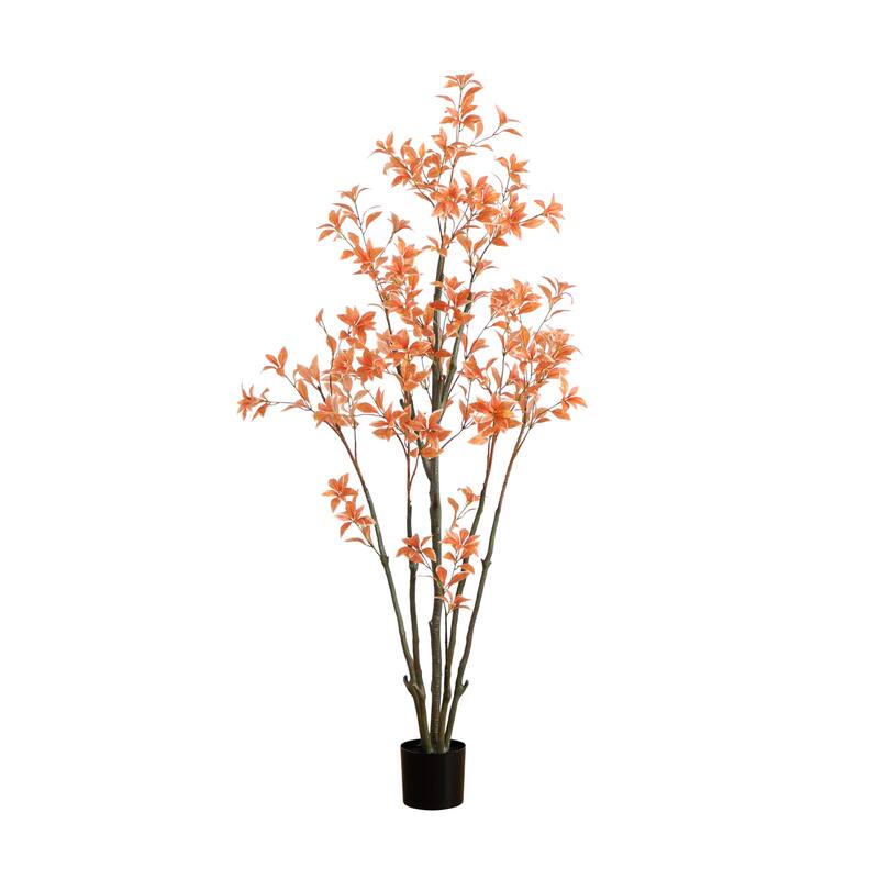 Potted Pieris Artificial Tree - 6' - Burnt Orange