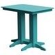 preview thumbnail 22 of 40, Poly Lumber Bar Table 4' - Aruba Blue