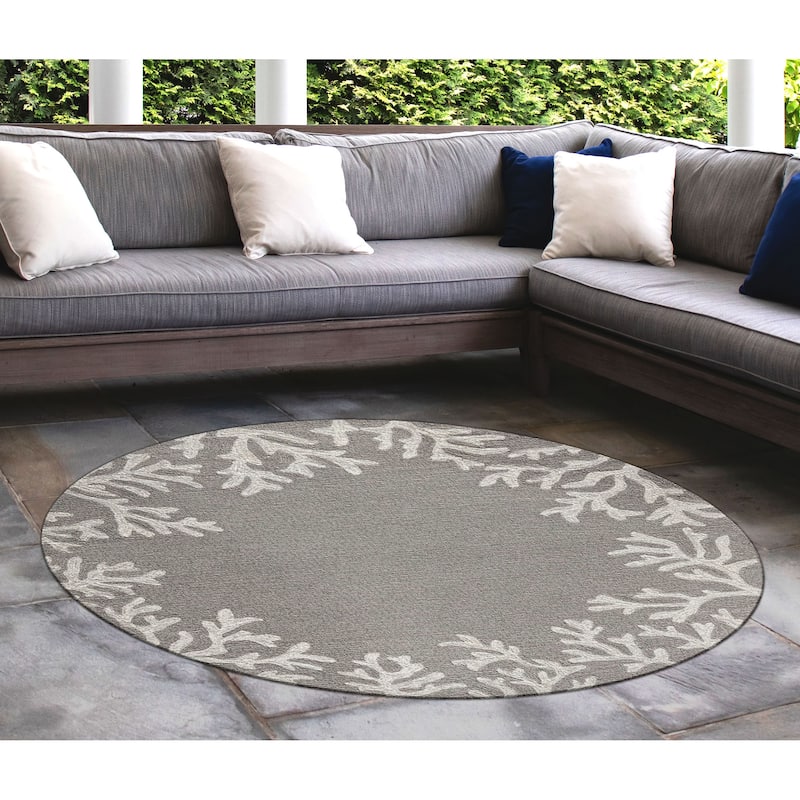 Liora Manne Capri Coral Border Indoor/Outdoor Rug