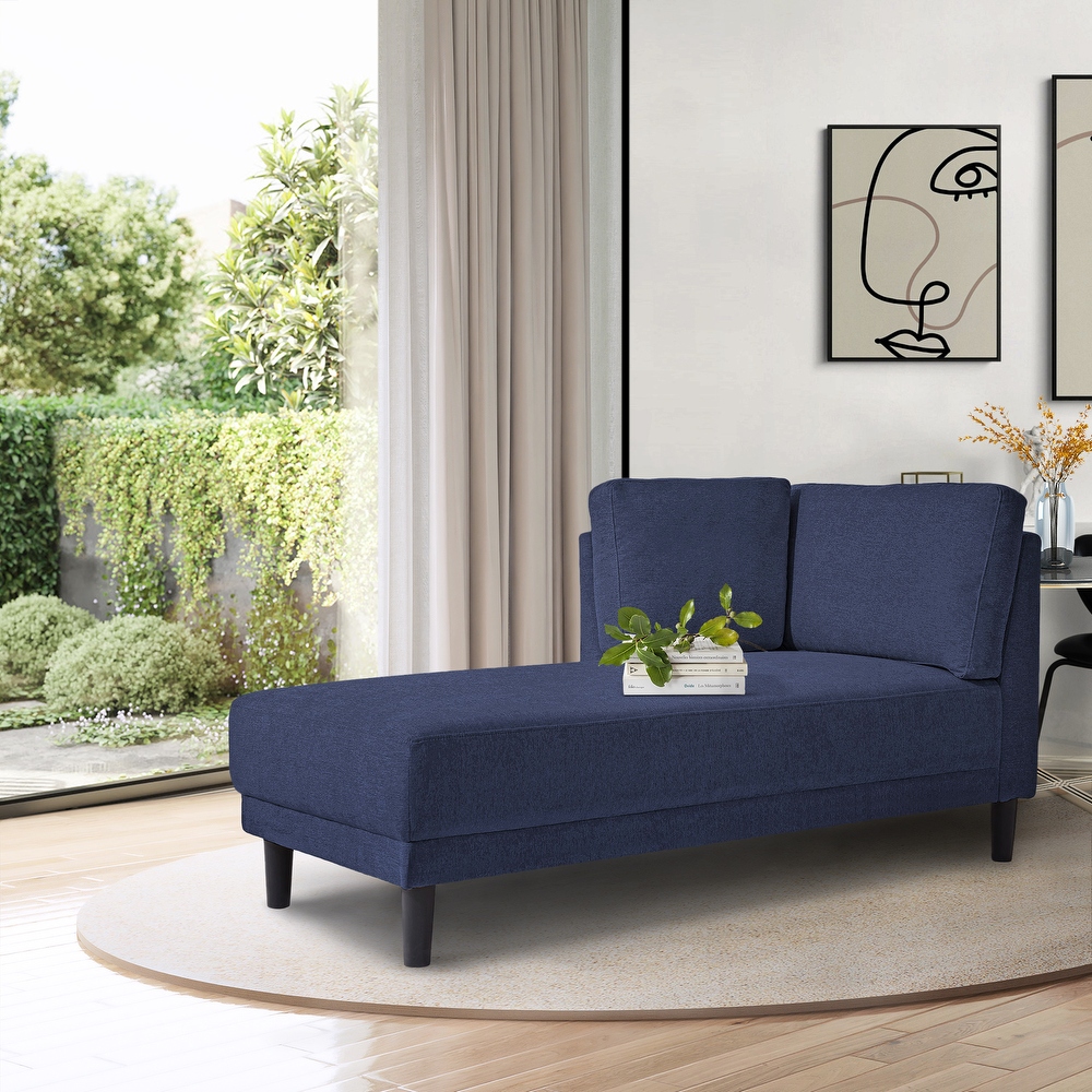 Navy blue chaise lounge clearance chair