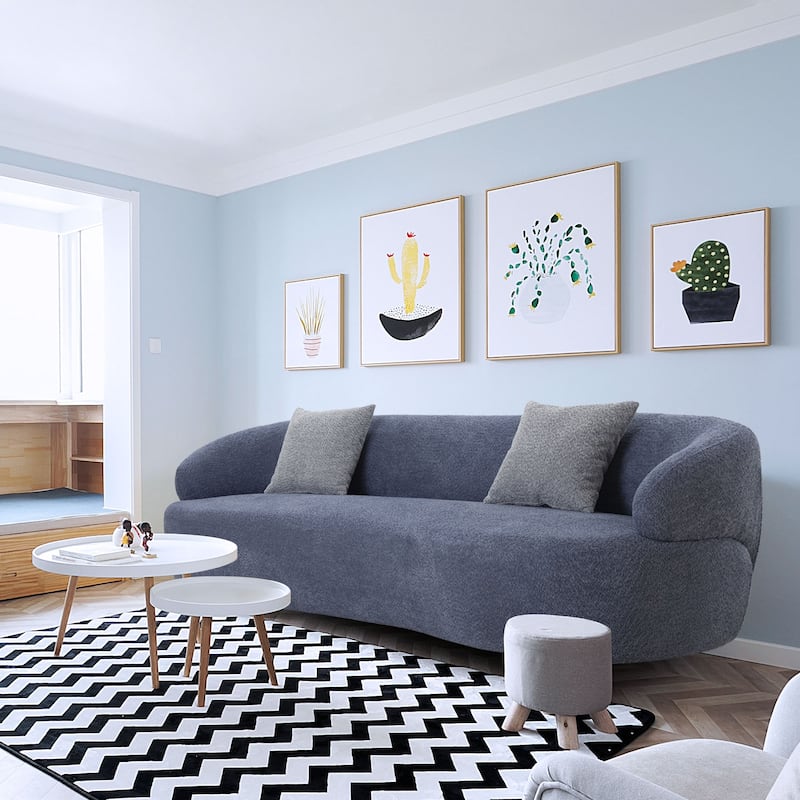 3-Seater Modern Contemporary Upholstered Fabric Sofa for Living Room