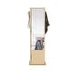 preview thumbnail 14 of 16, Anmytek 360 Rotating Jewelry Cabinet, Full Length Mirror Standing Storage Cabinet with Coat Rack and Open Shelves, Walnut