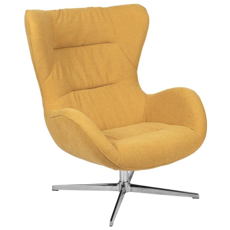 Home and Office Retro Swivel Wing Accent Chair - 35"D x 32.5"W x 40.5"H