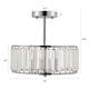 preview thumbnail 15 of 17, CO-Z 12" Modern 3-Light Crystal Semi Flush Mount Chandelier with Drum Shade