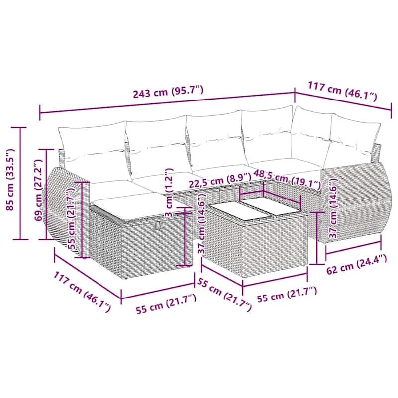 vidaXL Garden Sofa Set